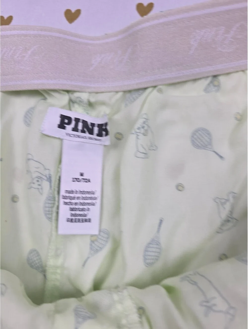 Victorias Secret PINK Tennis Dogs Medium Sleep Shorts Boxers Pajama Bottoms